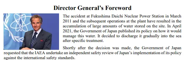 IAEA considers Fukushima Nuclear contaminated water discharge complies with international safety standards