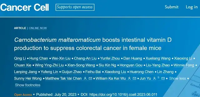 New Mechanism of Vitamin D Inhibiting Colorectal Cancer.