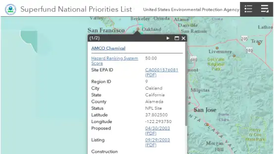The map of "severely polluted" area in United States is released!