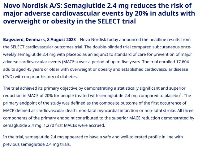 First Cardiovascular Risk-Reducing Weight Loss Drug Unveiled