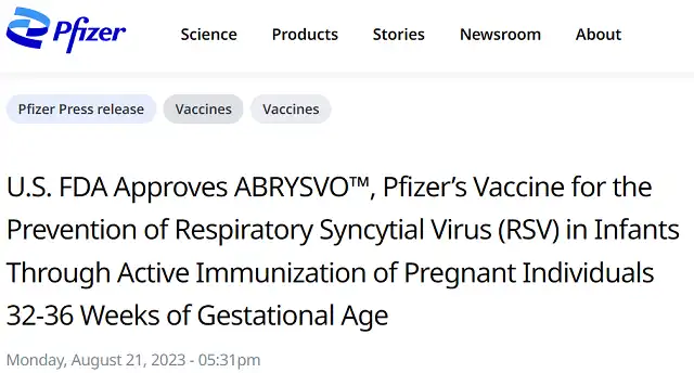 World's First Maternal Vaccine Approved by FDA! Pfizer's RSV Vaccine Granted Clearance for Pregnant Women at 32-36 Weeks to Prevent Fetal RSV Infections