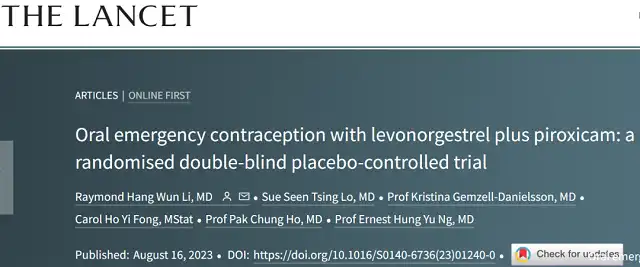 Lancet: A more effective emergency contraception is born!