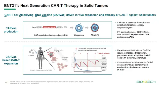 BioNTech: CAR-T+mRNA Vaccine Combination for Solid Tumors Phase 1/2 Data Released