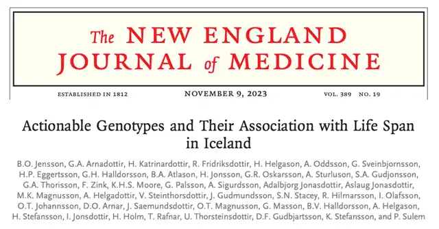 NEJM: 1 in 25 People Carry Genotypes Associated with Shortened Lifespan