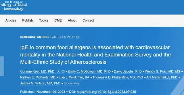  Food Allergies Linked to Increased Cardiovascular Death Risk, Milk Allergy Doubles the Risk