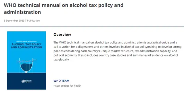 WHO Calls for Increased Taxes on Sugary and Alcoholic Beverages