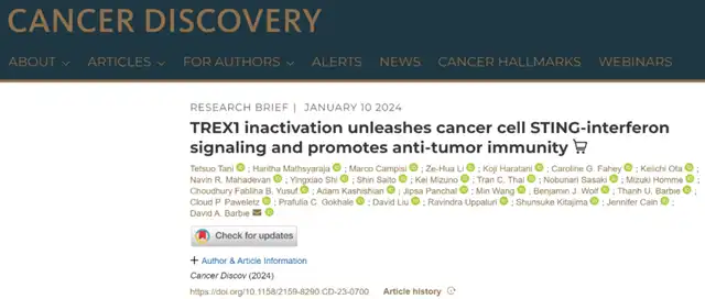 Harvard Study: Targeting TREX1 for Cancer Immunotherapy Breakthrough