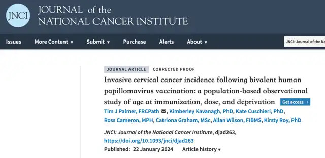 HPV Vaccine Before 14: Zero Cervical Cancer Cases in 450K Women Study