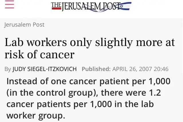 Can Lab Workers Develop "Collective Cancer"?
