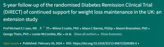 5-Year Diabetes Remission: Lancet Study Shows High Success with Weight Loss