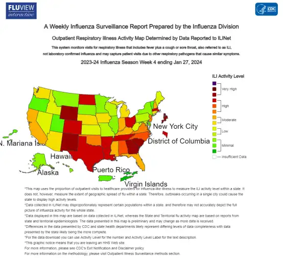 Flu Season Update: 15000 Deaths in United States as CDC report