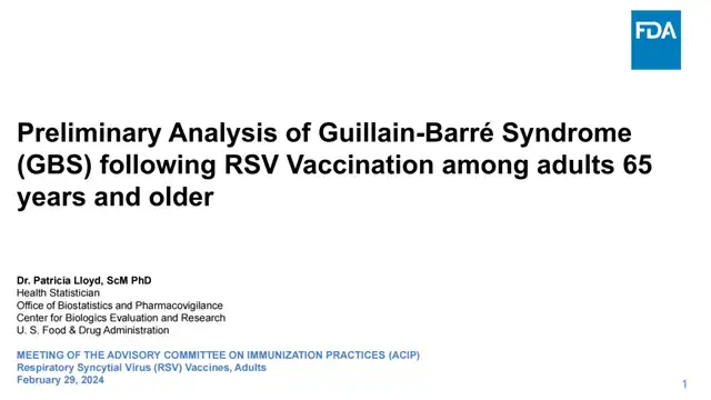 FDA preliminary analysis suggests RSV vaccine may increase risk of severe autoimmune disease