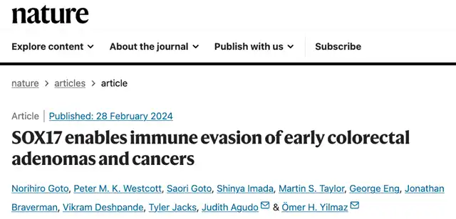 Early Cancer Immune Evasion Accomplice Identified - SOX17