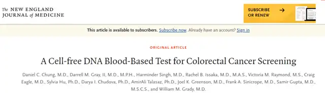 "Blood Test for Cancer": Accuracy Up to 83% for Colorectal Cancer