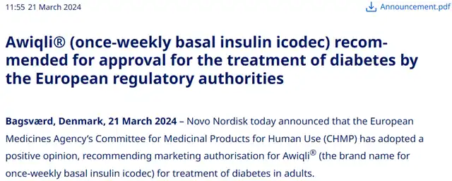 Ultra-long-acting insulin is expected to be completed within two months